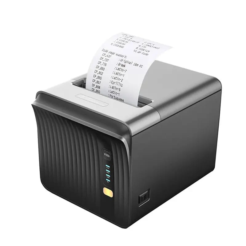 Thermal receipt printer loading an 80mm paper roll